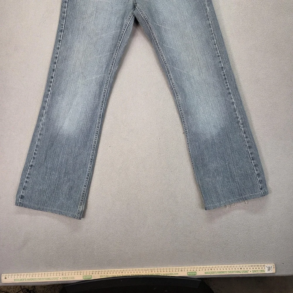 Diesel Jeans Mens Light Blue Straight Button Fly Faint Stains Hem Fits 28x30‎
